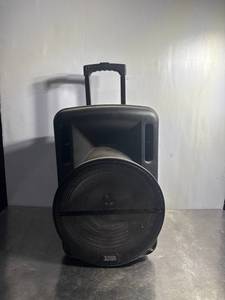 lot 22 image: Untested - Missing Wheel Acoustic Audio RPTYS12 Portable Bluetooth Speaker with LED Display & Trolley