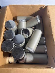 lot 24 image: Vintage Aluminum Film Canisters with Screw-On Caps Set of 15 Durable