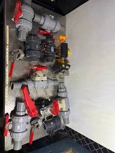 lot 63 image: Mixed Lot of Industrial Valves Asahi Worcester PVC Ball Diaphragm Set