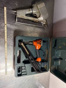 lot 92 image: Lot of Senco Model SFN11 Pneumatic Nailers with Heavy Duty Construction Tools