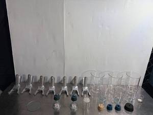 lot 99 image: Complete Laboratory Glassware Set with Millipore Pyrex Filter Holders and Accessories