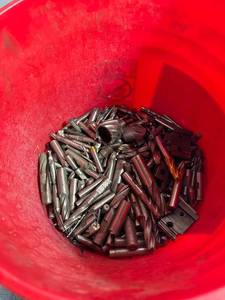 lot 100 image: Bucket of Metal Milling Bits Assorted Machinist Tools Large Bulk Lot