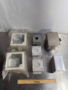 lot 114 image: Lot of Electrical Enclosures Wheelock Hoffman Back Boxes Type 4X New Used