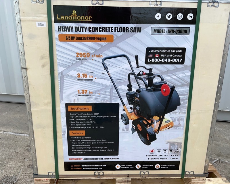 lot 254 image: LandHonor Heavy Duty Concrete Floor Saw