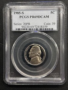 1985-S Jefferson Nickel Proof PCGS PR69 Deep Cameo