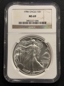 1986 Silver Eagle NGC MS69
