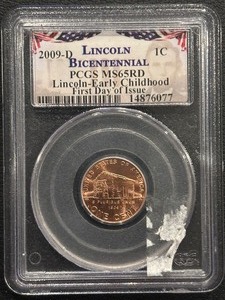 2009-D Lincoln Bicentennial Cent PCGS MS65 Red