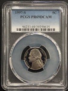 1997-S Jefferson Nickel Proof PCGS PR69 Deep Cameo