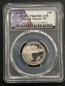 2018-S Apostle Islands Quarter Proof PCGS PR69 Deep Cameo