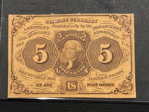 1862-1863 First Issue 5 Cent Postage Currency