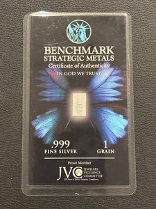 1 Grain .999 Fine Silver Bar