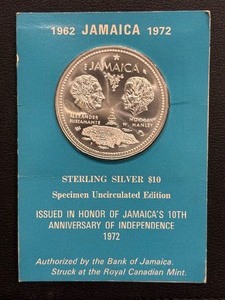 1972 Jamaica $10 Silver Coin