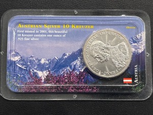 Austrian Silver 10 Kreuzer Brilliant Uncirculated