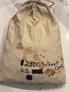Bag of 2500 Wheat Cents ($7 Shipping Does NOT Apply to this Lot)