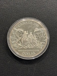 1989 Canada Silver Dollar Fleuve Mackenzie River