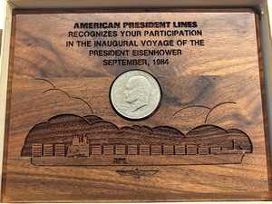 1972-D Eisenhower Dollar American President Lines