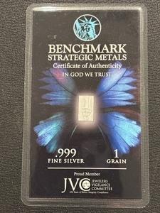 1 Grain .999 Fine Silver Bar