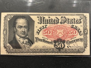 1875 Red Seal 50 Cent Fractional Currency
