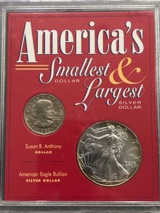1993 Silver Eagle and 1980 Susan B. Anthony Dollar