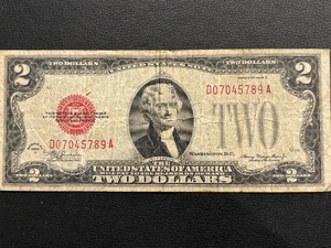 1928 D Red Seal $2 Dollar Note