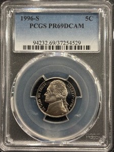 1996-S Jefferson Nickel Proof PCGS PR69 Deep Cameo