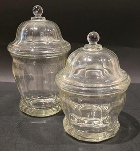 lot 87 image: Two Glass Lidded Canisters