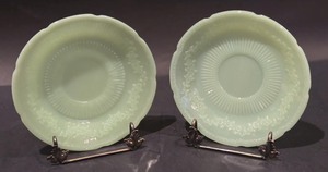 lot 71 image: Two Jadeite Saucers