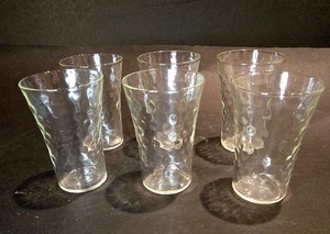 lot 136 image: Thumbprint Tumblers, Clear, Set of 6