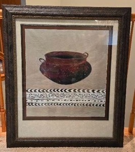 lot 37 image: Framed & Matted Red Pottery Print