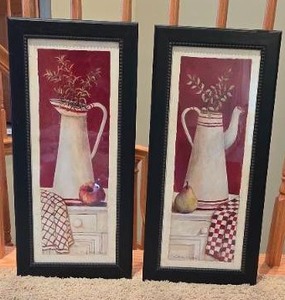 lot 34 image: Pair of Country Kitchen Style Prints