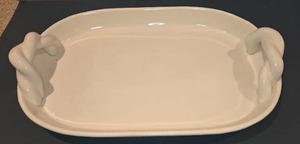 lot 45 image: White Ceramic Serving Tray