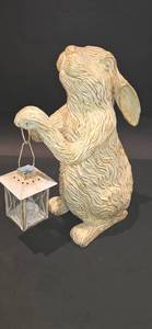 lot 49 image: Pier 1 Bunny Rabbit Holding Lantern