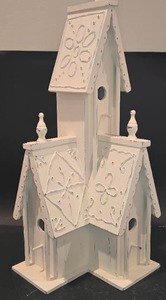 lot 50 image: White Indoor Birdhouse Home Decor