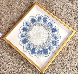 lot 73 image: Framed Embroidered Doily