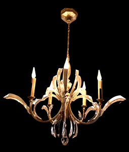 lot 1 image: Beveled Arcs 36 Round Chandelier