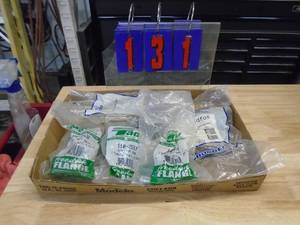 Taco flanges. Assorted sizes. As shown.