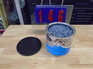 Can of screws. As shown.
