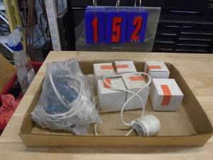 Assorted electrical parts. As shown.