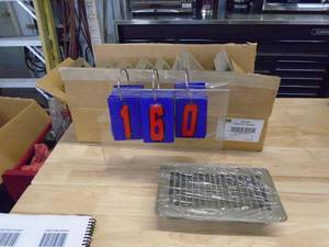 Qty of 10 assorted floor vents. 4 x 8�  As shown.