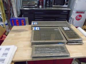 Qty of 11 assorted floor vents. As shown.
