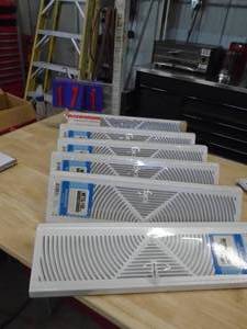 18� baseboard vent. As shown.