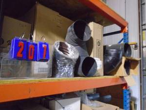Black chimney pipe. As shown.