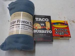 Polar Fleece Throw, Card Game and C...