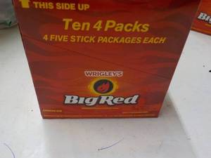 Ten ct 4 packs Big Red Gum...