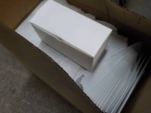 Case of 250 White Boxes 9 x 4 x 4...