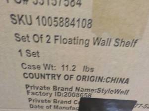 Set of 2 Floating Wall Shelves...