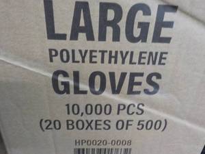 Case of 10,000 size Large Polyethyl...