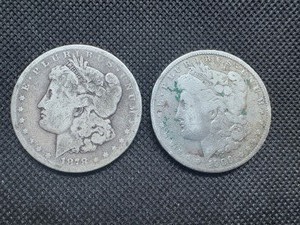 Two Morgan Dollars, 1878 and 1900O
