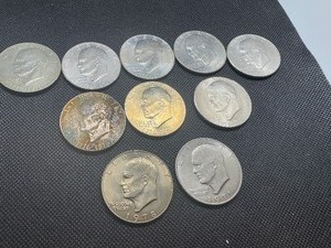 Ten Circulated Ike Dollars