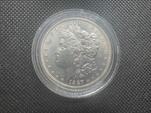 1887 MS Morgan Dollar, Strong Strike, Superb Cheek & Fields